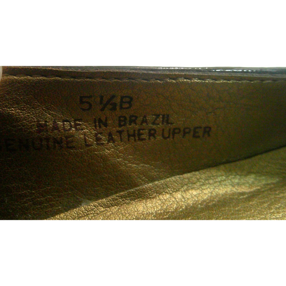 Talbots Women's Kitten Heel Suede Pumps Pointed Toe & Patent Leather Brown 5 1/2 - Picture 6 of 7